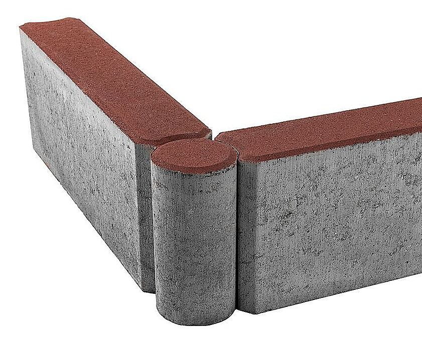 Бордюр тротуарный шарнирный BRAER красный