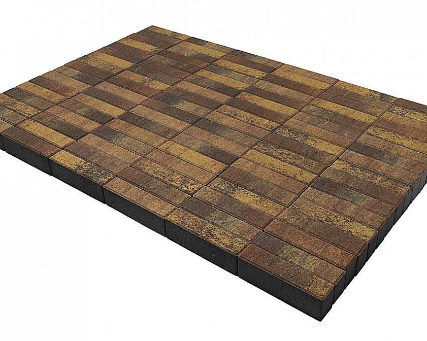 Плитка тротуарная BRAER Паркет, Color Mix, Мальва