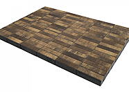 Плитка тротуарная BRAER Паркет, Color Mix, Каштан