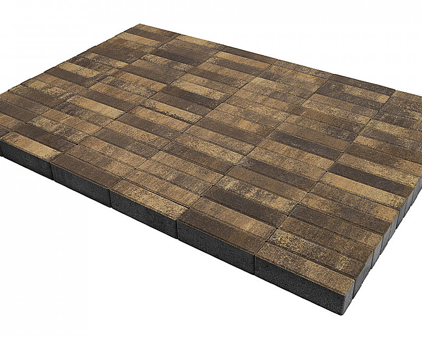 Плитка тротуарная BRAER Паркет, Color Mix, Каштан