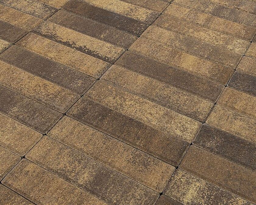 Плитка тротуарная BRAER Паркет, Color Mix, Каштан