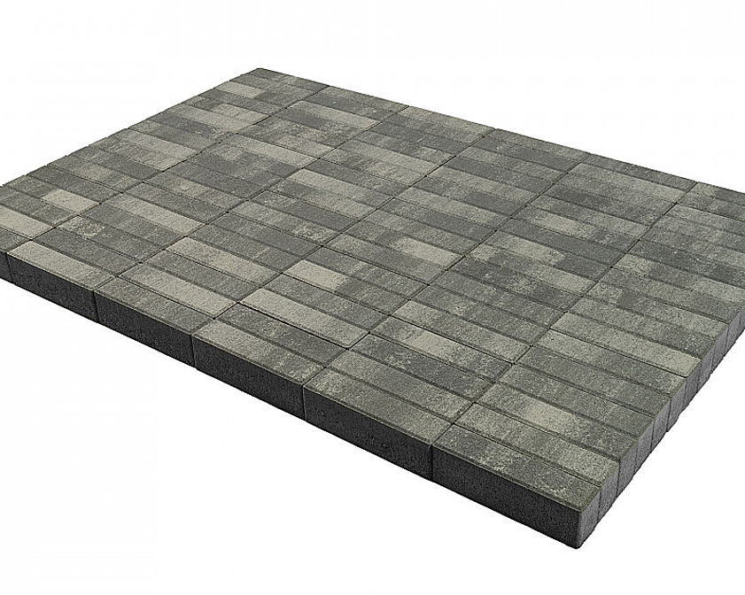 Плитка тротуарная BRAER Паркет, Color Mix, Туман