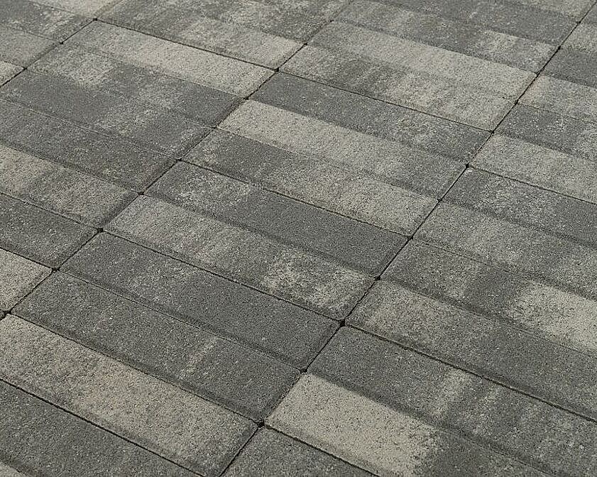 Плитка тротуарная BRAER Паркет, Color Mix, Туман